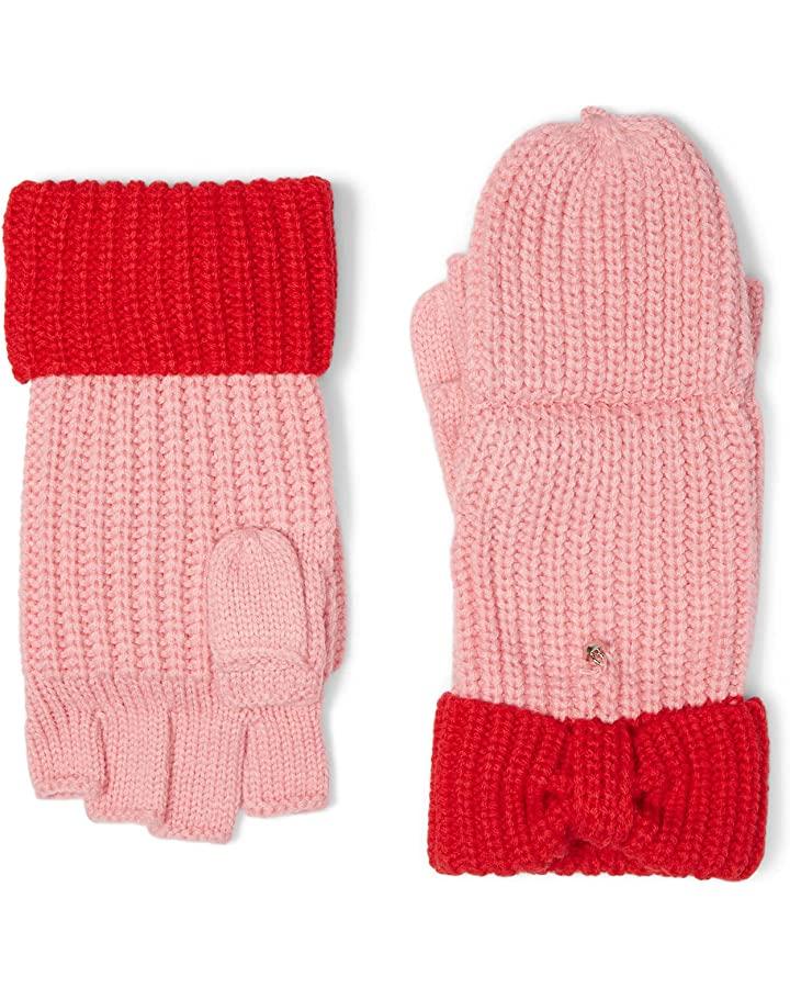 pink and red gloves